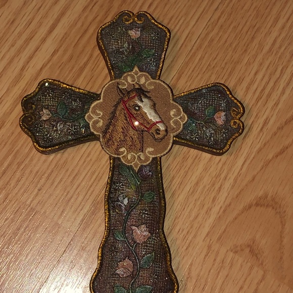 HORSE CROSS wall home decor western Christian - Picture 5 of 5
